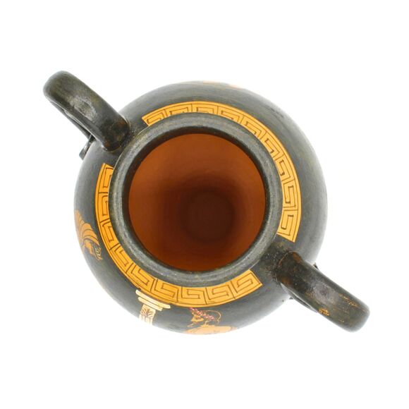 Vintage Greek Red Figure Amphora Vase Terracotta Pottery Classic Mythology Art - Picture 4 of 8